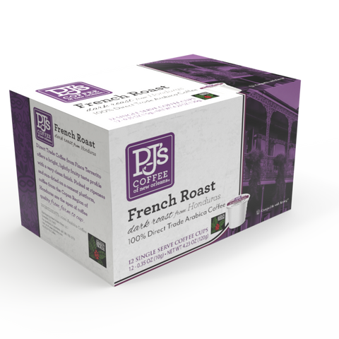 PJ's French Roast Single Serve Cups (12 Count) (Pack of 6)