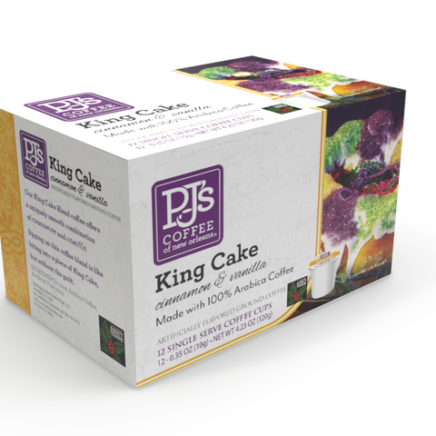 PJ's King Cake Single Serve Cups (12 Count) (Pack of 6)