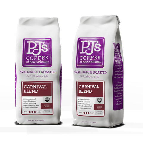 PJ's Carnival Blend Ground Coffee 12oz Bag (Pack of 6)