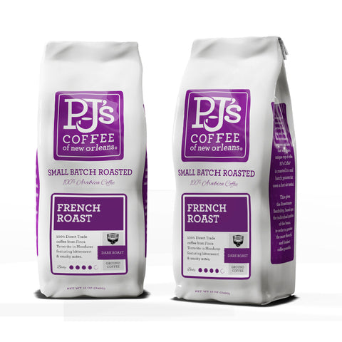PJ's French Roast Ground Coffee 12oz Bag (Pack of 6)