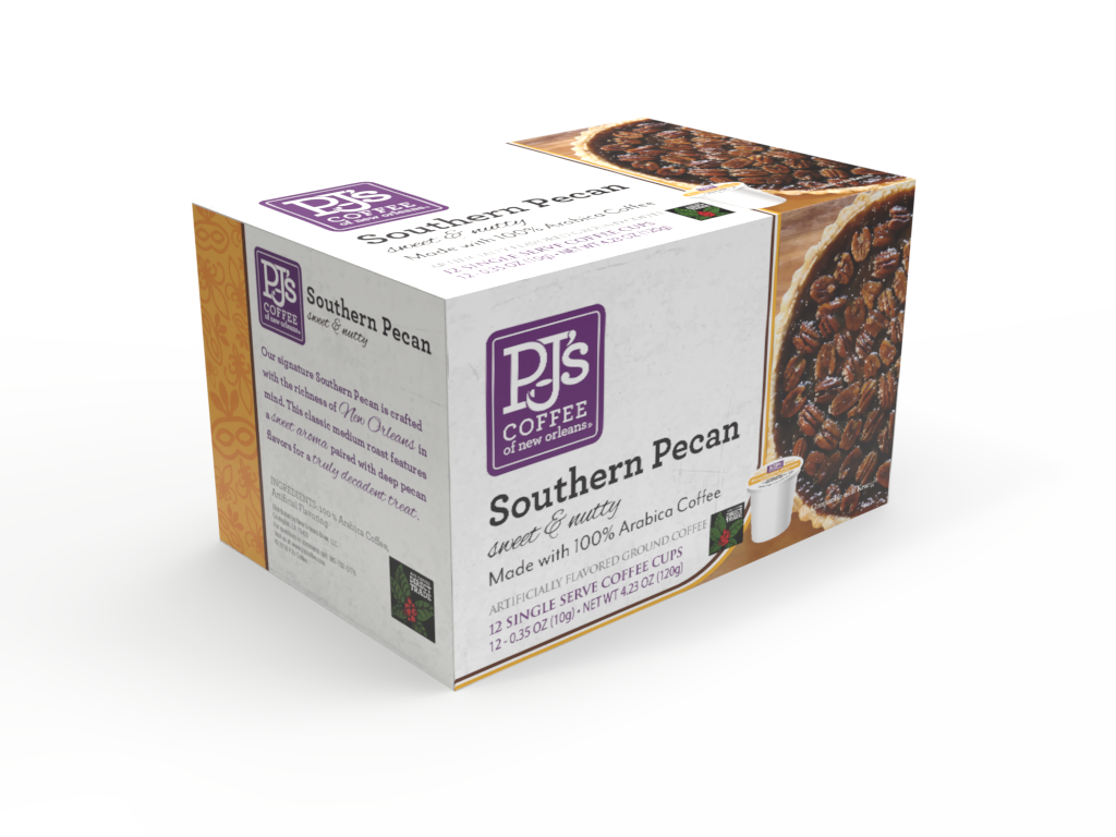 PJ's Southern Pecan Single Serve Cups (12 Count) – New Orleans Roast