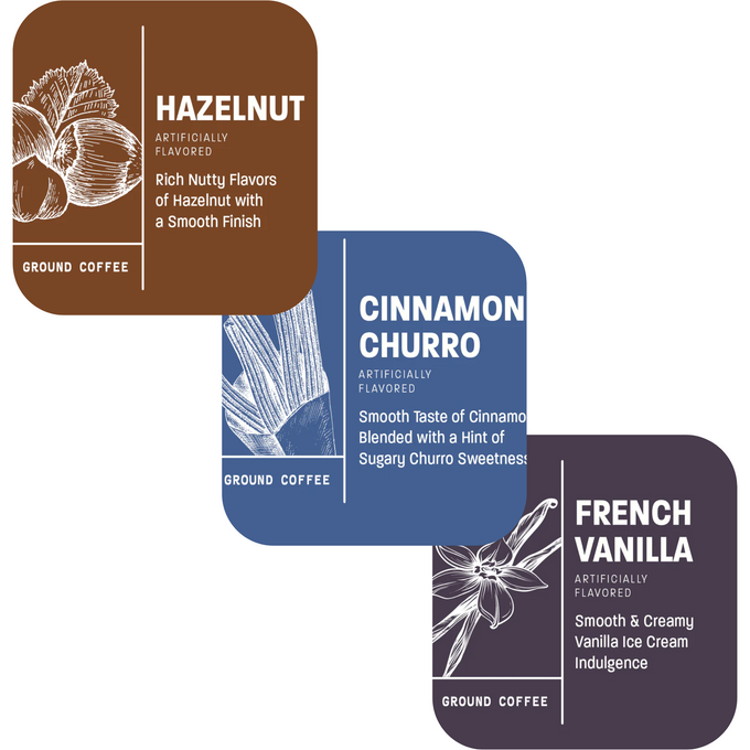 Sweet Variety Bundle (Hazelnut, Cinnamon Churro, French Vanilla)